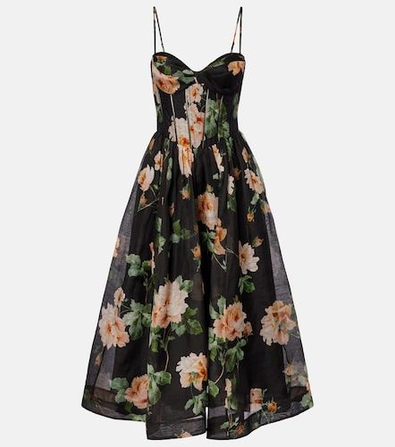 Robe midi Luna en lin et soie - Zimmermann - Modalova