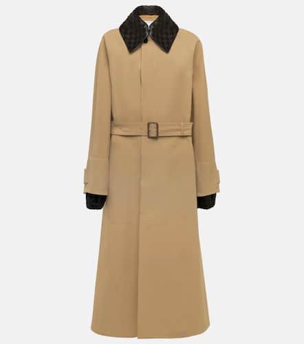 Trench-coat en cuir et coton mélangé - Bottega Veneta - Modalova
