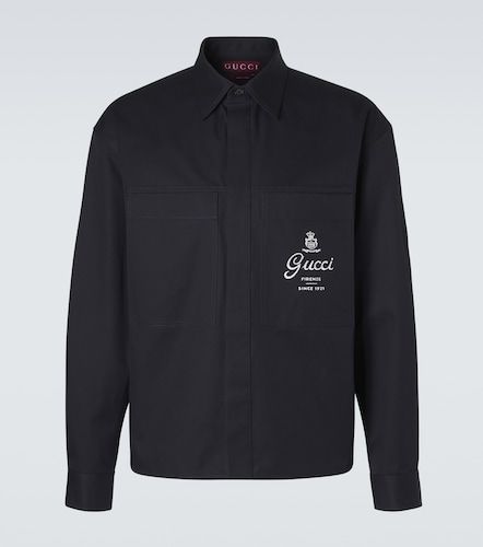 Gucci Chemise en coton à logo - Gucci - Modalova