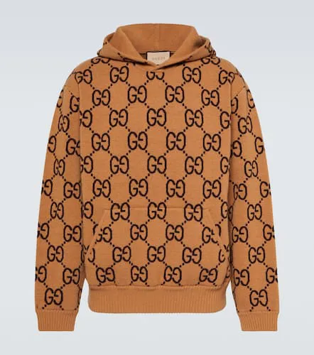 Sweat-shirt à capuche GG en laine mélangée - Gucci - Modalova