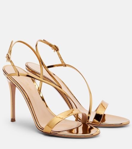Sandales slingbacks en cuir métallisé - Gianvito Rossi - Modalova