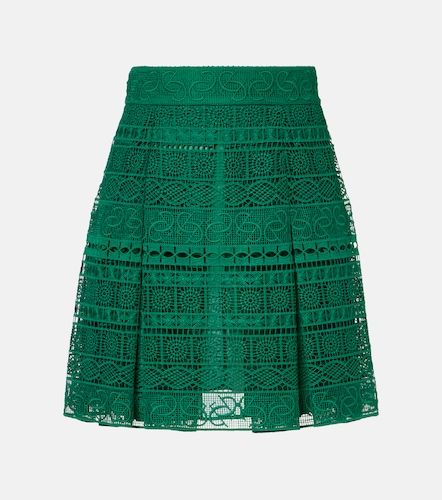 Mini-jupe en macramé à taille haute - Elie Saab - Modalova