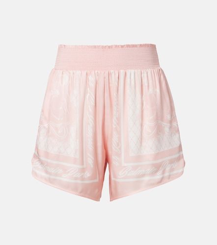 Balmain Short en satin à imprimé - Balmain - Modalova