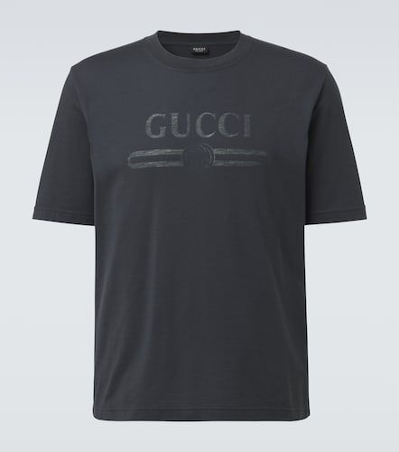 T-shirt en coton mélangé à logo - Gucci - Modalova
