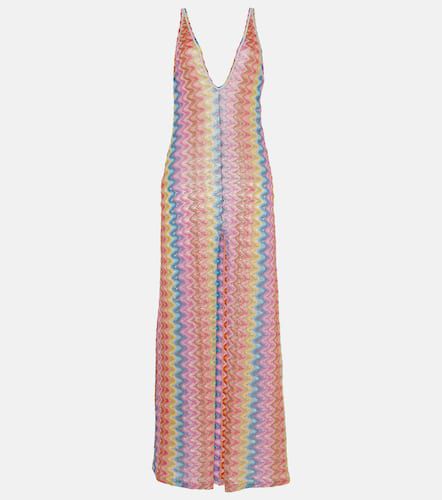 Robe longue Zig Zag en coton mélangé - Missoni - Modalova