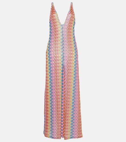 Robe longue Zig Zag en coton mélangé - Missoni - Modalova