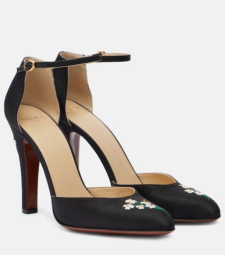 Escarpins Hi Dolly 105 brodés en satin - Valentino Garavani - Modalova