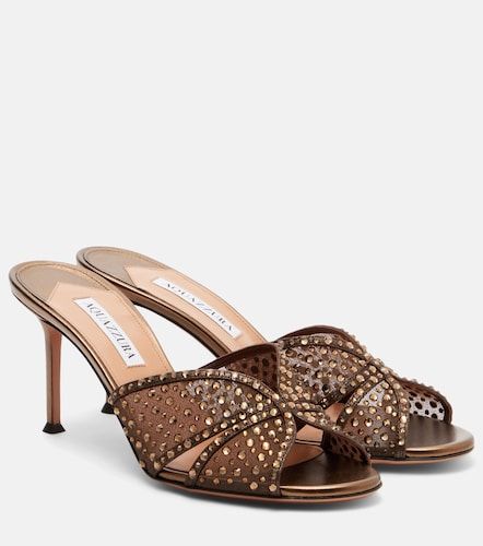 Mules Crystal Lover en tulle à ornements - Aquazzura - Modalova