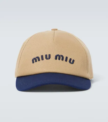 Miu Miu Casquette en coton à logo - Miu Miu - Modalova