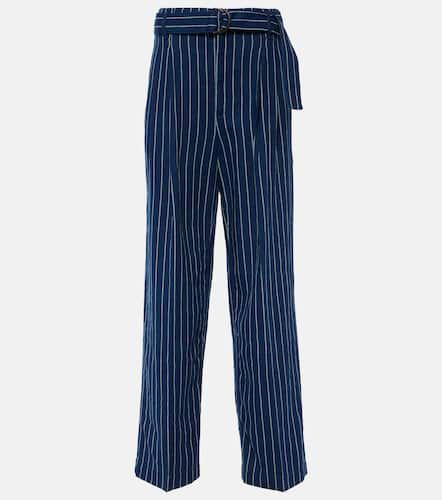 Pantalon droit rayé en lin et coton - Polo Ralph Lauren - Modalova