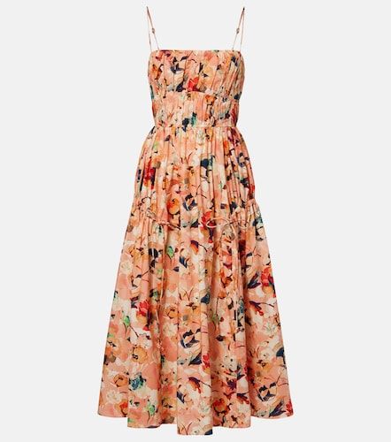 Robe midi Vidri en popeline de coton à fleurs - Ulla Johnson - Modalova