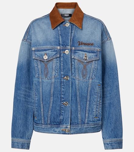 Versace Veste en jean Trucker - Versace - Modalova
