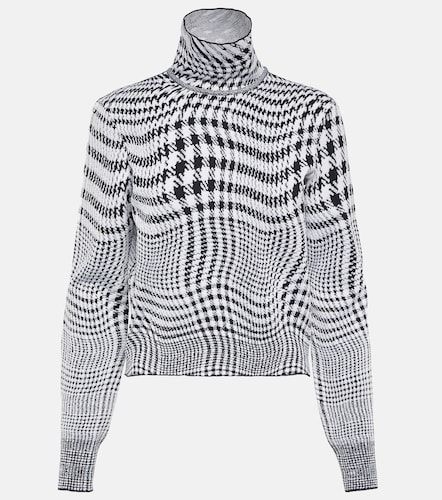 Pull à col roulé en laine mélangée pied-de-poule - Burberry - Modalova