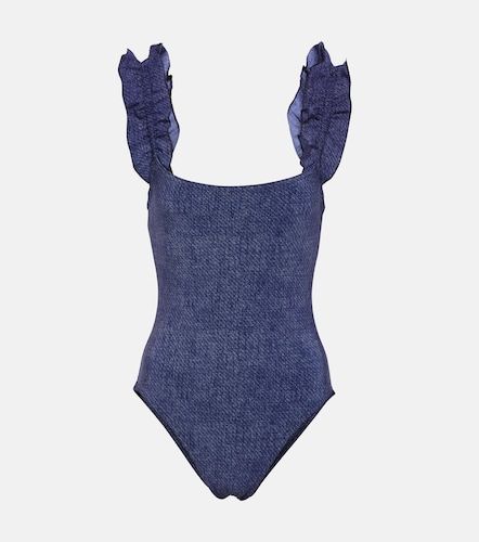 Maillot de bain Nori en denim à volants - Karla Colletto - Modalova