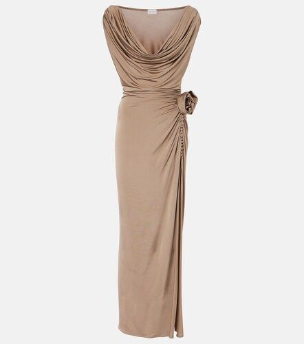 Robe midi en jersey à appliqués - Magda Butrym - Modalova