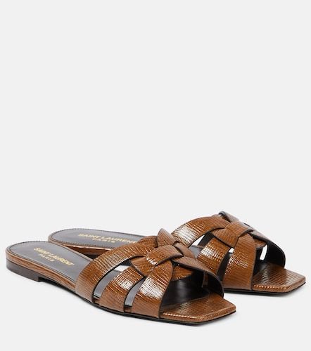 Sandales Tribute en cuir façon lézard - Saint Laurent - Modalova