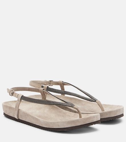 Sandales Monili en daim - Brunello Cucinelli - Modalova