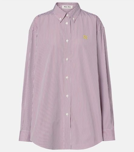 Chemise oversize rayée en coton - Miu Miu - Modalova