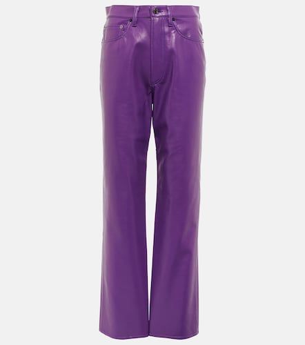 Pantalon 90s Pinch à taille haute en cuir synthétique - Agolde - Modalova