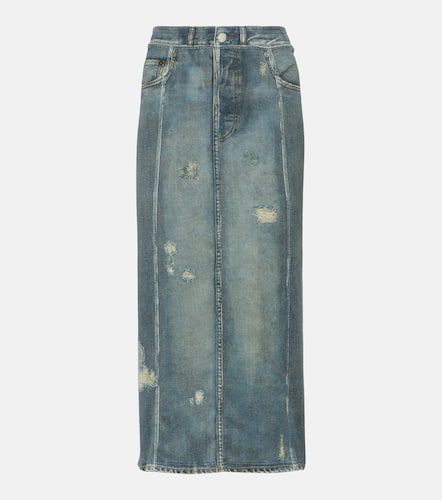 Jupe midi en jean imprimé - Acne Studios - Modalova