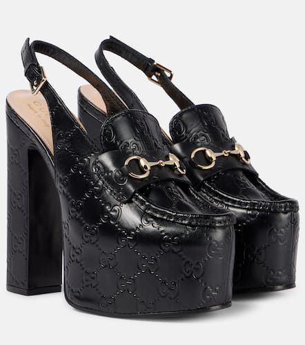 Escarpins Horsebit GG à plateau en cuir - Gucci - Modalova