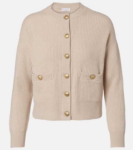 Cardigan en laine, cachemire et soie - Brunello Cucinelli - Modalova