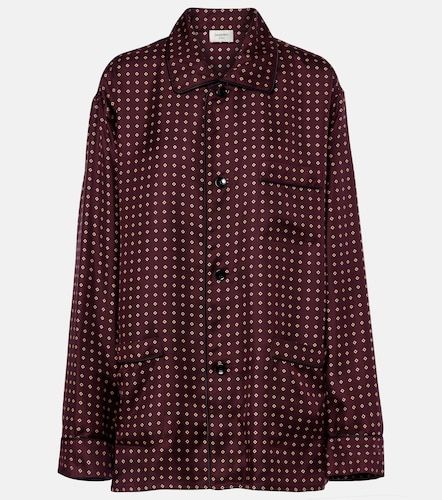 Chemise de pyjama imprimée en soie - Saint Laurent - Modalova
