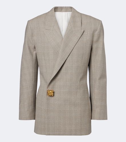 Blazer en laine à carreaux - Bottega Veneta - Modalova