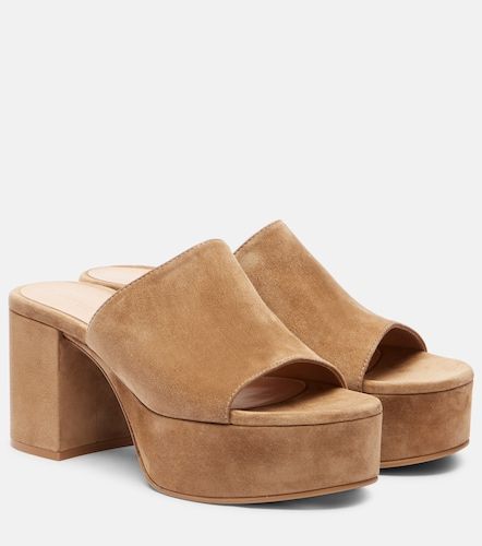 Mules à plateau en daim - Gianvito Rossi - Modalova