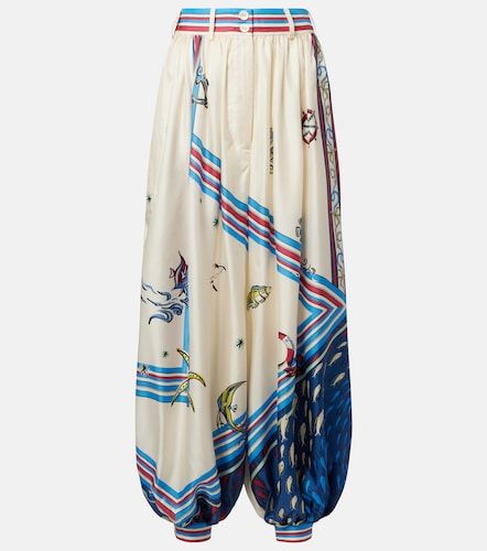 Alémais Pantalon ballon pollo imprimé en soie - Alemais - Modalova