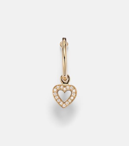 Boucle d'oreille unique Lettre De Mini Cœur en or 18 ct et diamants - Sophie Bille Brahe - Modalova
