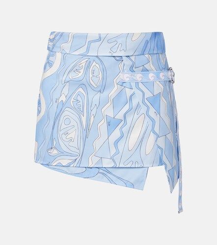 Mini-jupe portefeuille Angoli en coton à imprimé - Pucci - Modalova