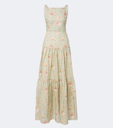 Robe longue Abeja en lin à imprimé - Agua by Agua Bendita - Modalova