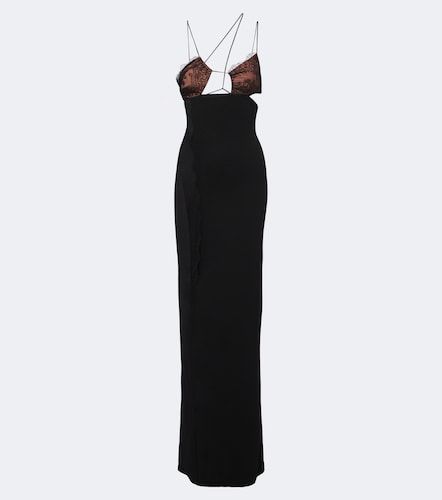Robe longue à découpes et dentelle - Nensi Dojaka - Modalova
