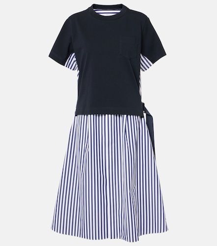 Robe chemise en coton à rayures - Sacai - Modalova