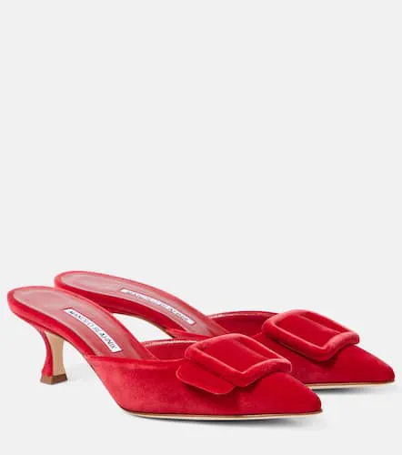 Mules Maysale en velours - Manolo Blahnik - Modalova