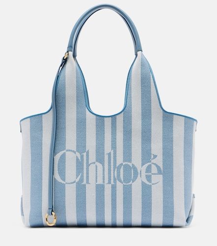 Chloé Cabas Stripy Large à rayures et logo - Chloe - Modalova