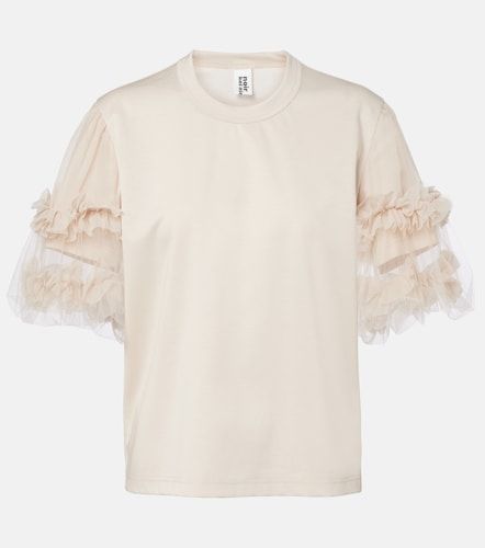T-shirt en coton à volants - Noir Kei Ninomiya - Modalova