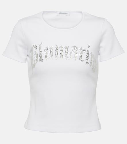 T-shirt en coton à logo et ornements - Blumarine - Modalova