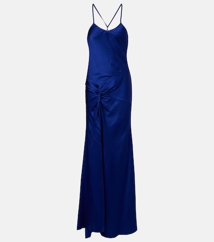 Robe froncée en crêpe de satin - Victoria Beckham - Modalova