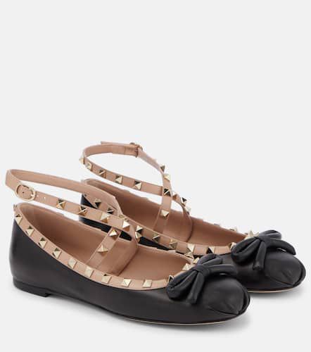 Ballerines Rockstud en cuir - Valentino Garavani - Modalova