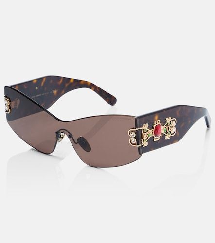Lunettes de soleil rectangulaires à ornements - Dolce&Gabbana - Modalova