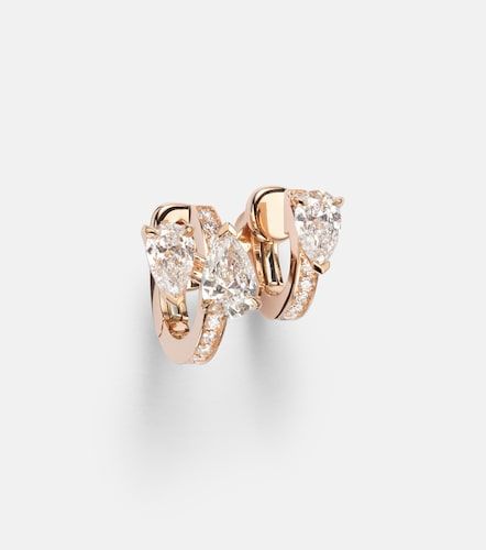 Boucle d'oreille Serti Sur Vide en or rose 18 ct et diamants - Repossi - Modalova