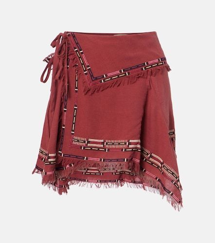 Jupe portefeuille Feriel en soie à broderie - Isabel Marant - Modalova