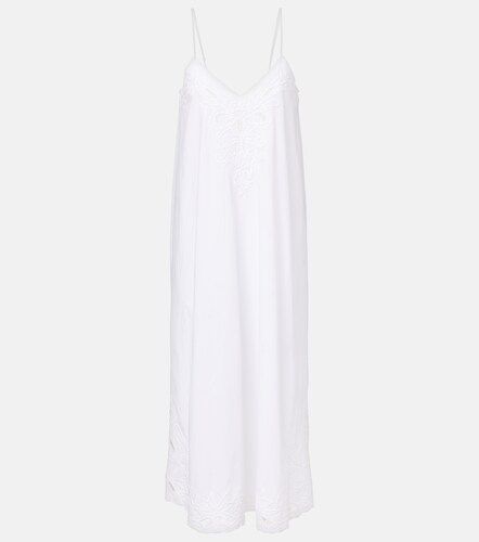 Robe midi brodée en coton - Juliet Dunn - Modalova