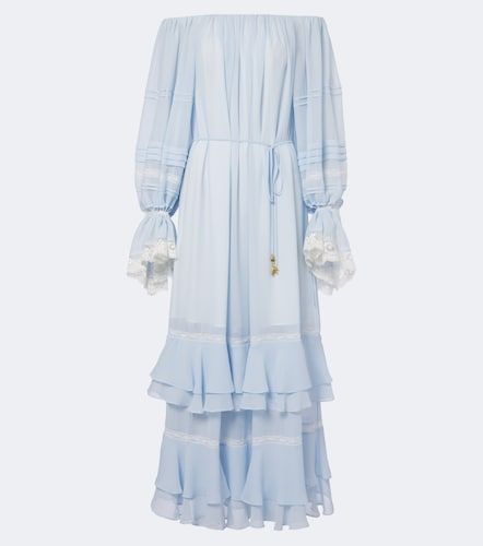 Robe longue à dentelle et volants - Xu Zhi - Modalova