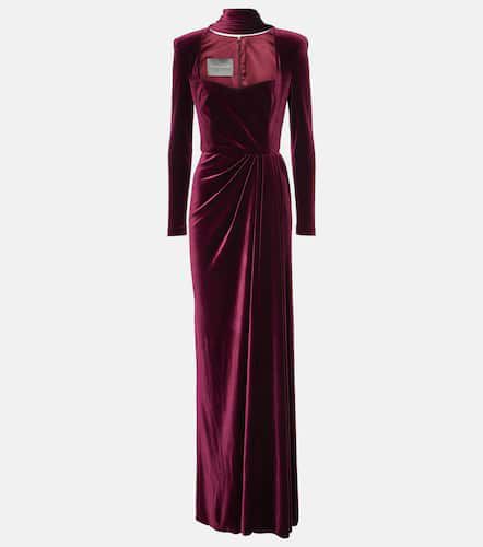 Robe longue en velours - Monique Lhuillier - Modalova