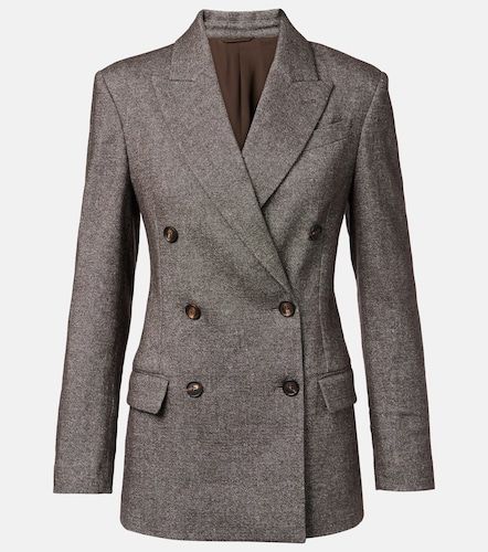 Blazer en laine et lin mélangés - Brunello Cucinelli - Modalova