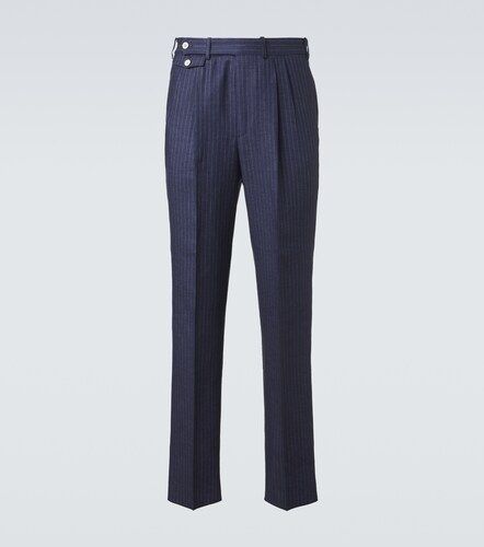 Pantalon fuselé en lin à rayures - Dunhill - Modalova