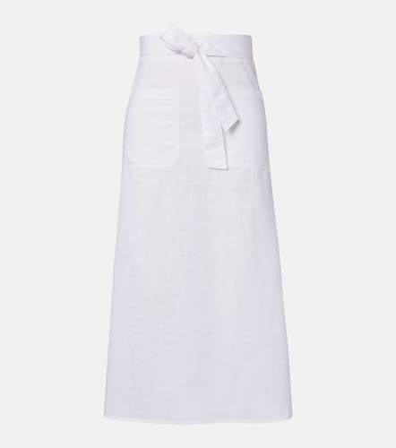 Toteme Jupe midi en coton et lin - Toteme - Modalova